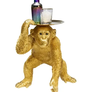 Sale KARE Design Deco Figurine Butler Playing Chimp Gold 52cm
