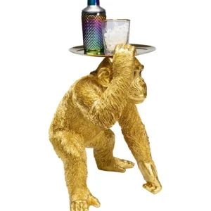 Sale KARE Design Deco Figurine Butler Playing Chimp Gold 52cm