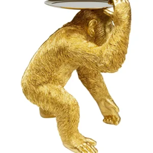 Sale KARE Design Deco Figurine Butler Playing Chimp Gold 52cm