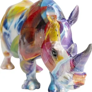 Outlet KARE Design Deco Figurine Colored Rhino 17cm