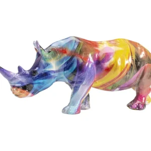 Outlet KARE Design Deco Figurine Colored Rhino 17cm