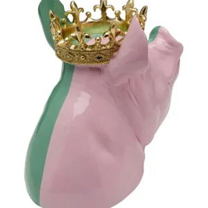 Best KARE Design Deco Figurine Crowned Pig 28cm