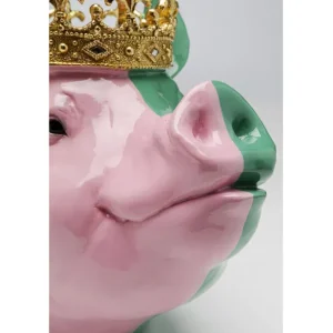 Best KARE Design Deco Figurine Crowned Pig 28cm