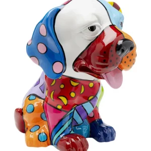 Hot KARE Design Deco Figurine Dog Patchwork 35cm