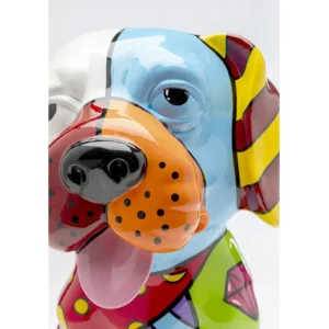 Hot KARE Design Deco Figurine Dog Patchwork 35cm