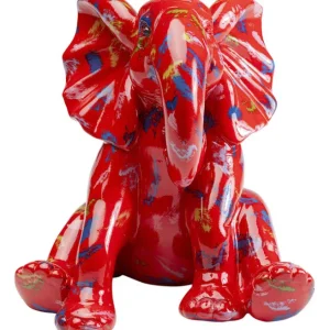 Outlet KARE Design Deco Figurine Elephant Dots Red 18cm