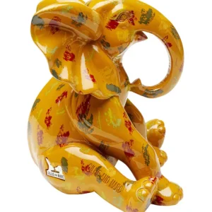 New KARE Design Deco Figurine Elephant Dots Yellow 18cm