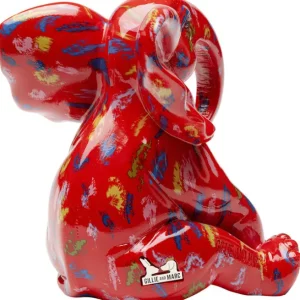 Outlet KARE Design Deco Figurine Elephant Dots Red 18cm