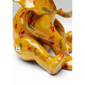 New KARE Design Deco Figurine Elephant Dots Yellow 18cm