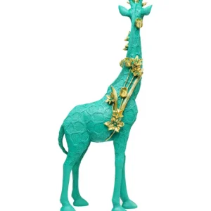 Outlet KARE Design Deco Figurine Flower Giraffe Green 76cm