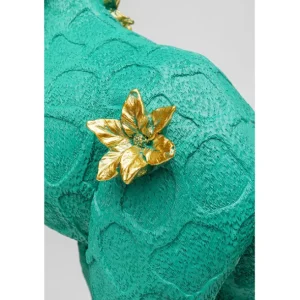 Outlet KARE Design Deco Figurine Flower Giraffe Green 76cm