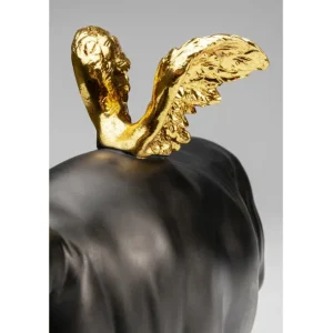 Best KARE Design Deco Figurine Flyin Pig Black 21cm
