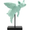 Hot KARE Design Deco Figurine Flying Pig Turquoise 29cm