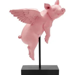 Sale KARE Design Deco Figurine Flying Pig Rose 29cm