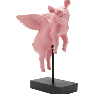 Sale KARE Design Deco Figurine Flying Pig Rose 29cm