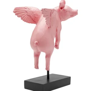 Sale KARE Design Deco Figurine Flying Pig Rose 29cm