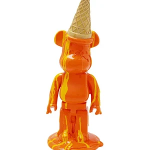 Fashion KARE Design Deco Figurine Gelato Bear Orange 40cm