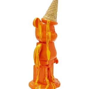 Fashion KARE Design Deco Figurine Gelato Bear Orange 40cm