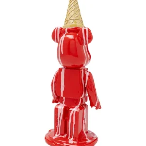 Hot KARE Design Deco Figurine Gelato Bear Red 40cm