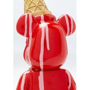 Hot KARE Design Deco Figurine Gelato Bear Red 40cm