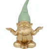 Best KARE Design Deco Figurine Gnome Meditation Gold Green 19cm