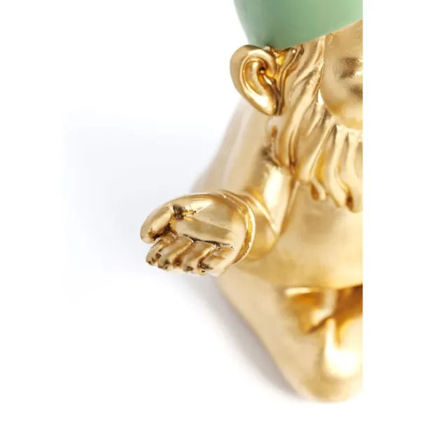 deco_figurine_gnome_medit_2.webp Best KARE Design Deco Figurine Gnome Meditation Gold Green 19cm