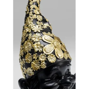 Sale KARE Design Deco Figurine Gnome Meditation Black Gold 19cm