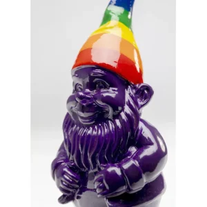 Discount KARE Design Deco Figurine Gnome Rainbow Purple 11cm