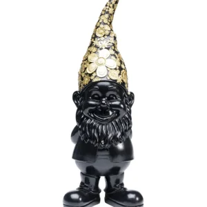 Sale KARE Design Deco Figurine Gnome Standing Black Gold 61cm