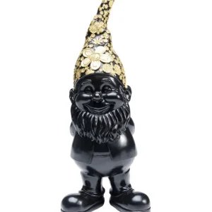 Clearance KARE Design Deco Figurine Gnome Standing Black Gold 30cm