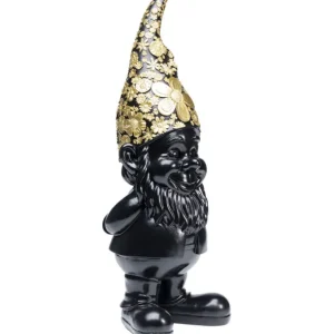 Sale KARE Design Deco Figurine Gnome Standing Black Gold 61cm