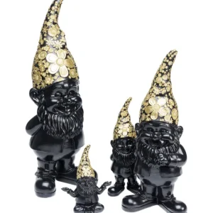 Sale KARE Design Deco Figurine Gnome Standing Black Gold 61cm