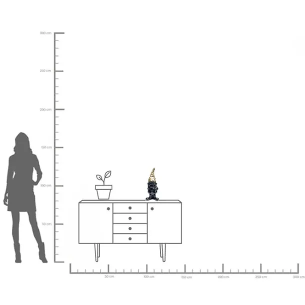 deco_figurine_gnome_stand_5-2.webp Online KARE Design Deco Figurine Gnome Standing Black Gold 46cm