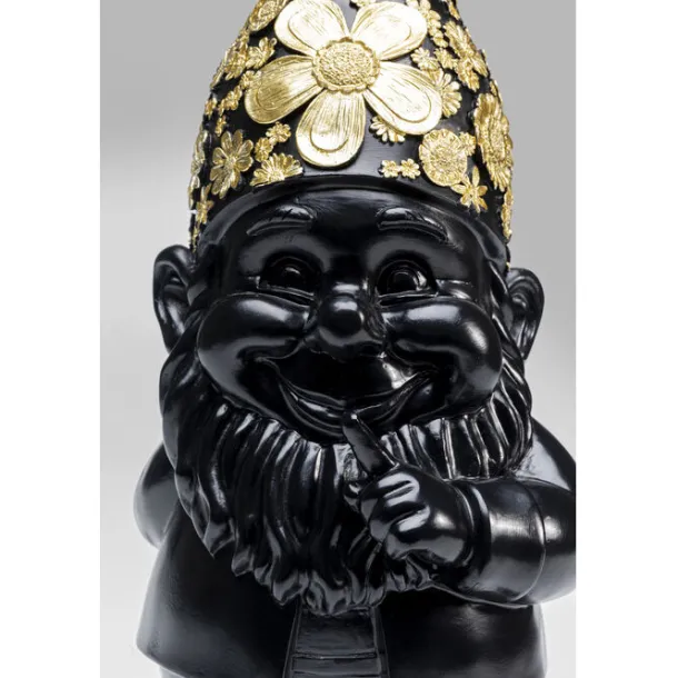 deco_figurine_gnome_stand_6-2.webp Online KARE Design Deco Figurine Gnome Standing Black Gold 46cm
