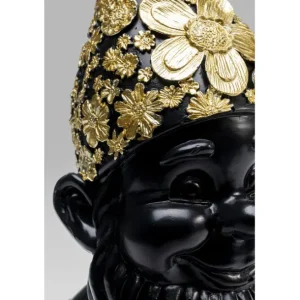 Clearance KARE Design Deco Figurine Gnome Standing Black Gold 30cm