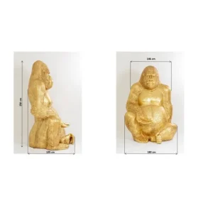 Outlet KARE Design Deco Figurine Gorilla Gold XXL 249