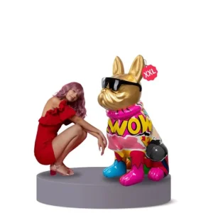 Fashion KARE Design Deco Figurine Graffiti Dog 152cm