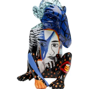 Online KARE Design Deco Figurine Graffiti Monkey Blue 39cm