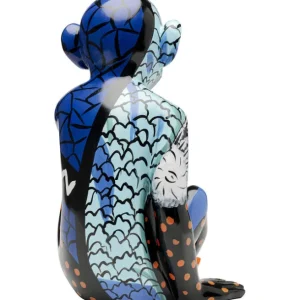 Online KARE Design Deco Figurine Graffiti Monkey Blue 39cm
