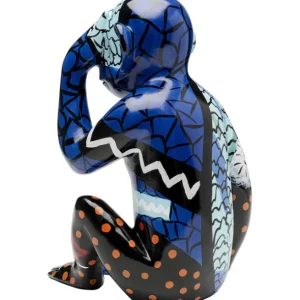 Online KARE Design Deco Figurine Graffiti Monkey Blue 39cm