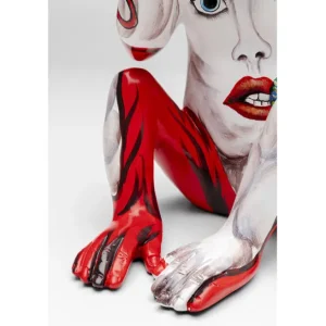 Outlet KARE Design Deco Figurine Graffiti Monkey Red 39cm