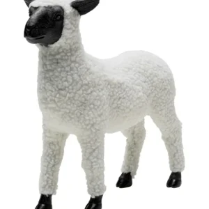 Fashion KARE Design Deco Figurine Happy Sheep Wool White 28cm