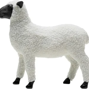 Fashion KARE Design Deco Figurine Happy Sheep Wool White 28cm