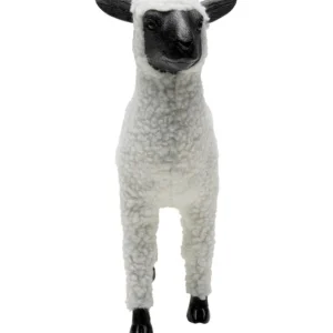 Fashion KARE Design Deco Figurine Happy Sheep Wool White 28cm