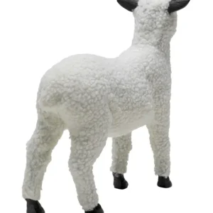 Fashion KARE Design Deco Figurine Happy Sheep Wool White 28cm