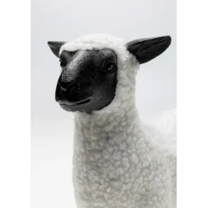Fashion KARE Design Deco Figurine Happy Sheep Wool White 28cm