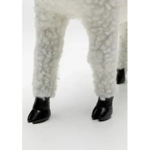 Fashion KARE Design Deco Figurine Happy Sheep Wool White 28cm