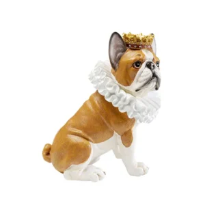 New KARE Design Deco Figurine King Dog Brown 29cm