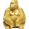 Hot KARE Design Deco Figurine Monkey Gorilla Side XL Gold 76cm