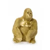 Hot KARE Design Deco Figurine Monkey Gorilla Side Medium Gold 39cm